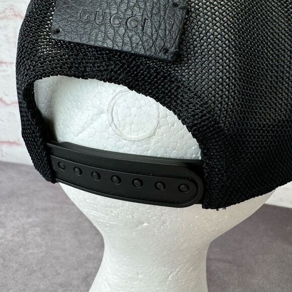 Gucci Black Gg Mesh Baseball Cap Hat Small - Picture 7 of 16
